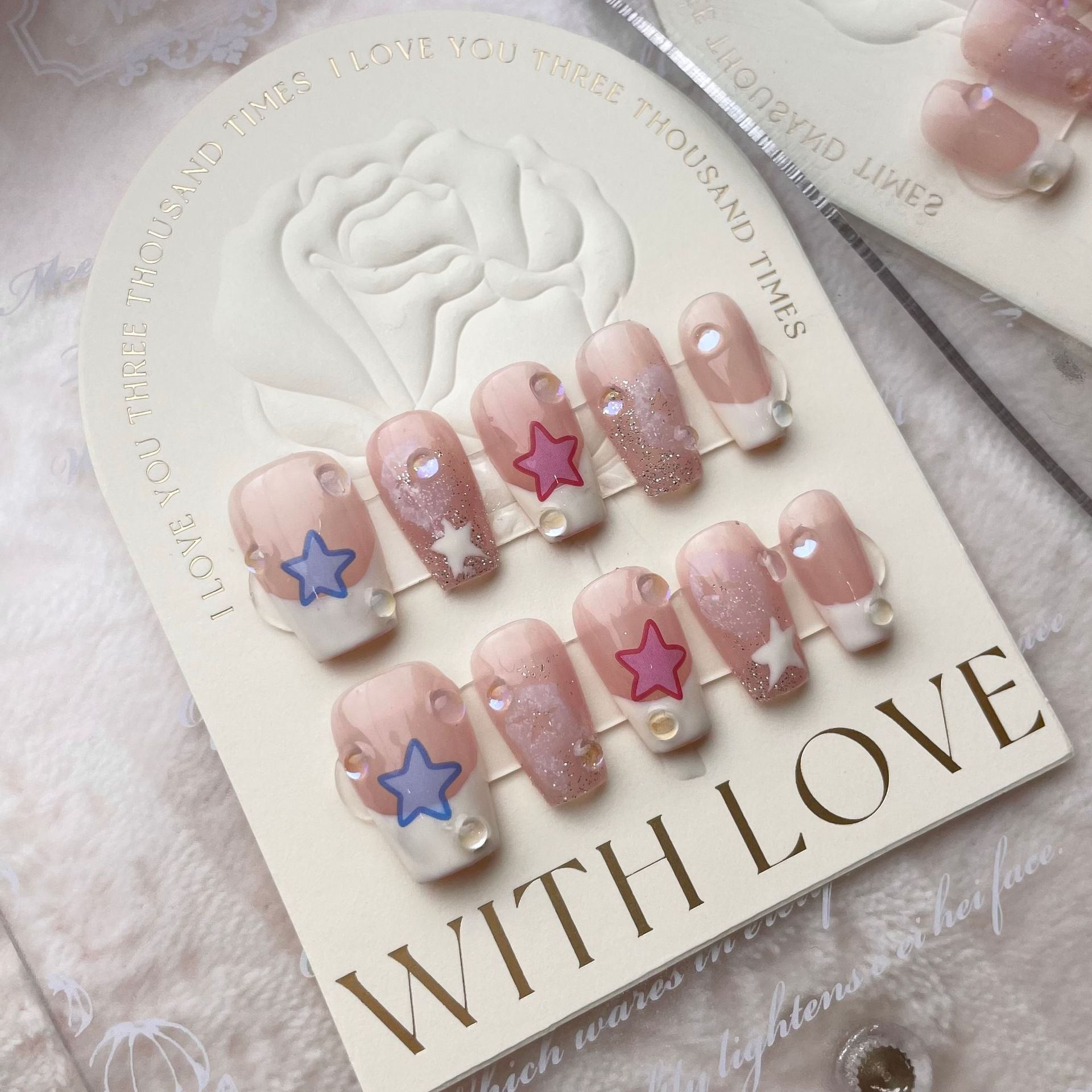 #118 ViVagg Press on nails Hand-worn nail cute Star Nail art finished wearable gentle new nails