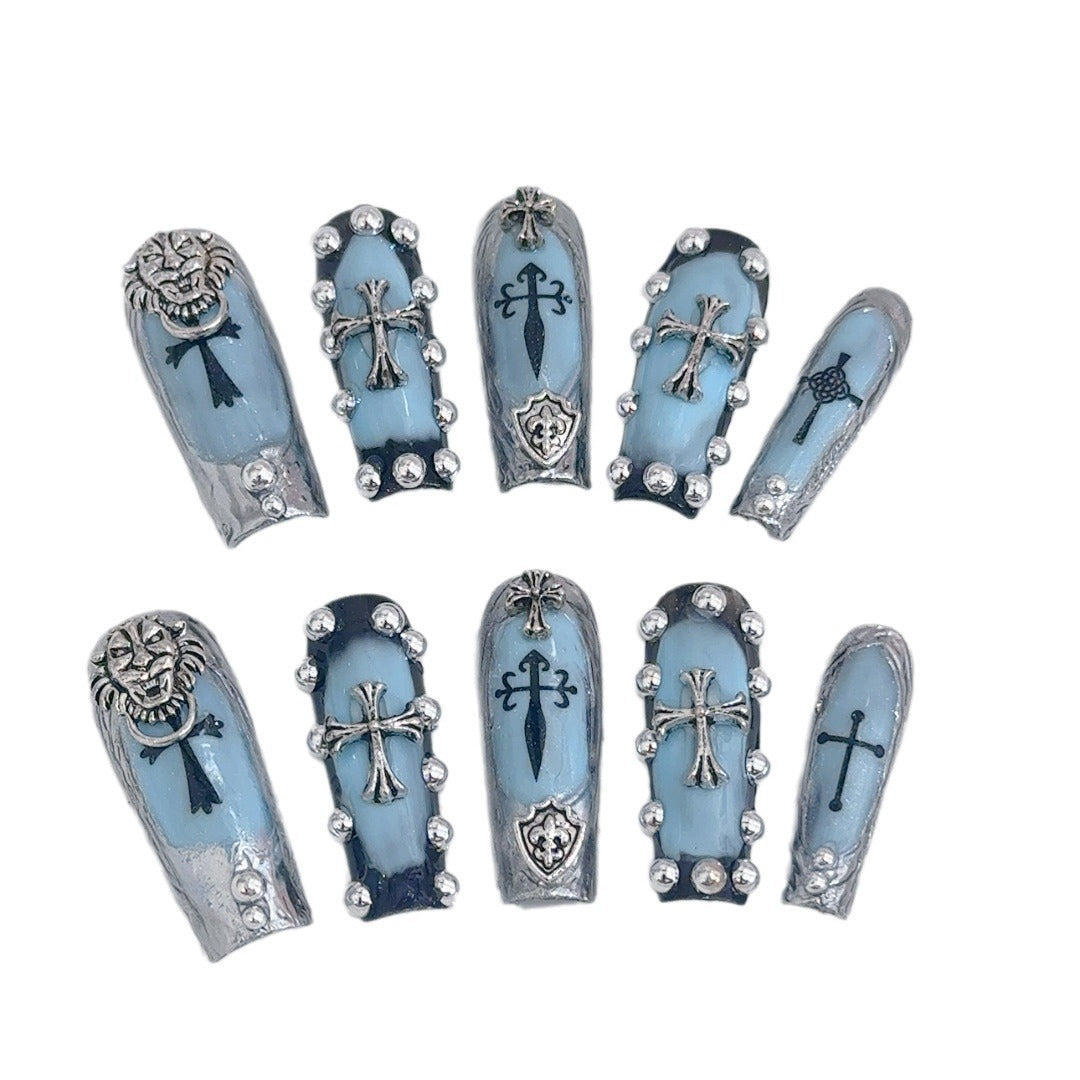 #013 ViVagg Press on nails Hand worn Nail art Jubilee Spice y2k Fake Nails Sweet Cool Kill Arbique Roheart Nail art Patch