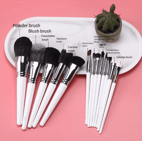 13 stylish wooden handle makeup brush set Loose Powder Eyeshadow brush Foundation Blush Highlight makeup tools