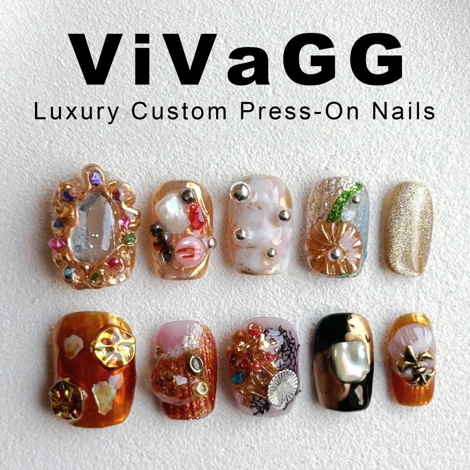 #001 Living CheckOut Here-Unique handcrafted wearable nails.